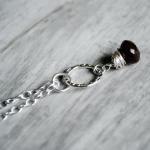 Brown Chalcedony Necklace Sterling Silver Circle..